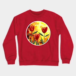 Red Tulips Crewneck Sweatshirt